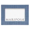 Mariposa Faux Grasscloth Picture Frame In Heather Blue