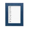Mariposa Indigo Blue Faux Grasscloth Frame, 5 X 7 In Indigo Blue