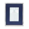 Mariposa Leather With Metal Border Frame, 4 X 6 In Gray