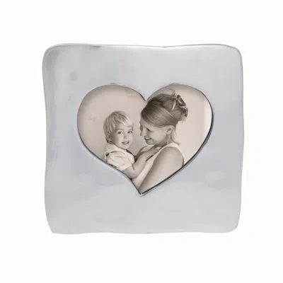 Mariposa Let's Celebrate Square Open Heart Picture Frame In Silver