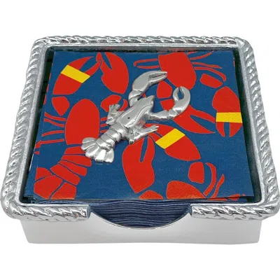Mariposa Lobster Rope Napkin Box Set In Multi
