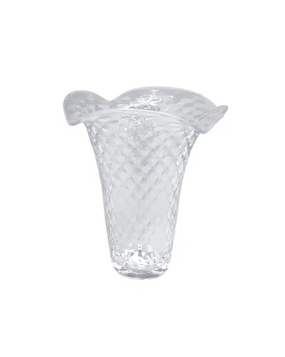 Mariposa Medium Flutter Vase In White