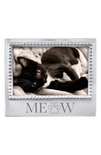 Mariposa Meow Beaded 4 X 6-inch Picture Frame In Silver