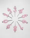 Mariposa Number Candle Holder Set In Pink