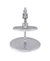 Mariposa Nutcracker 2-tiered Server In Silver