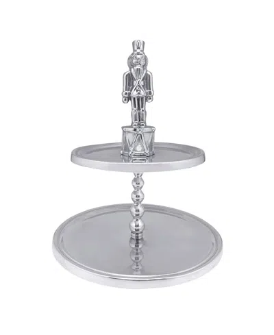 Mariposa Nutcracker 2-tiered Server In Silver