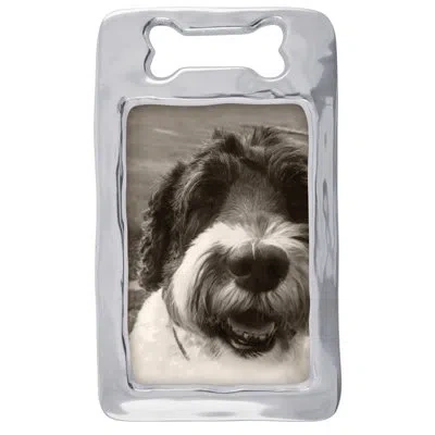 Mariposa Open Dog Bone Picture Frame In Silver