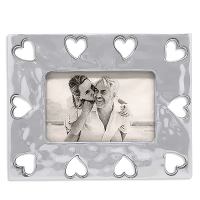 Mariposa Open Heart Border Frame, 4 X 6 In Gray
