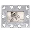 Mariposa First Comes Love Open Heart Border 4x6 Frame In Silver