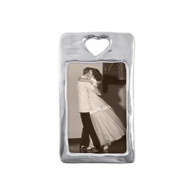 Mariposa Open Heart Picture Frame In Silver