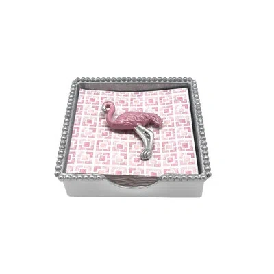 Mariposa Palmy Nights Aluminum Napkin Holder In Silver
