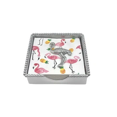 Mariposa Palmy Nights Aluminum Napkin Holder In Silver