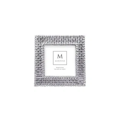Mariposa Palmy Nights Basketweave Picture Frame In Silver