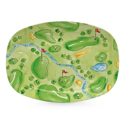 Mariposa Par For The Course Platter In Green