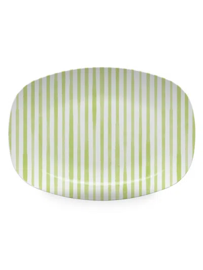 Mariposa Patterns That Play Simple Stripes Platter In Green