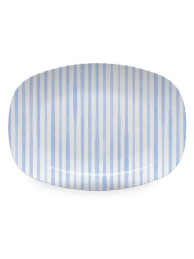 Mariposa Patterns That Play Simple Stripes Platter In Light Blue