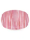 Mariposa Patterns That Play Simple Stripes Platter In Red