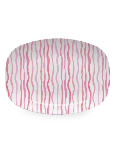 Mariposa Patterns That Play Stripe Tease Platter In Pink
