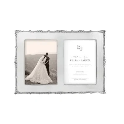 Mariposa Pearl Drop Metal Picture Frame In Silver