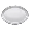 Mariposa Pearl Drop Oval Platter In Silver