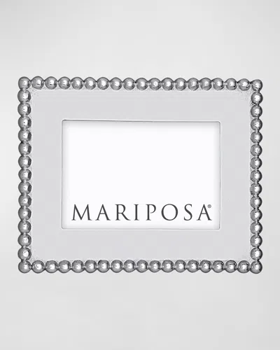 Mariposa Pearled Picture Frame, 4" X 6" In White