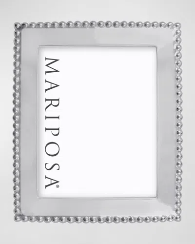 Mariposa Pearled Picture Frame, 8" X 10" In Silver