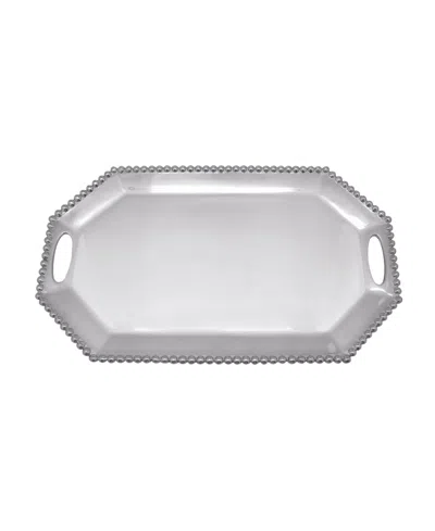 MARIPOSA PEARLED-BORDER LARGE RECTANGULAR OCTAGONAL TRAY