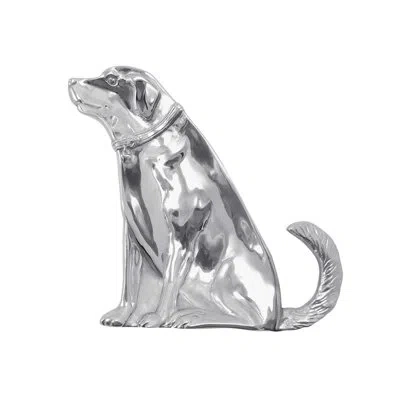 Mariposa Pet Lovers Labrador Platter In Silver