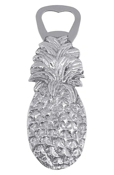 Mariposa Pineapple Bottle Opener In Silver