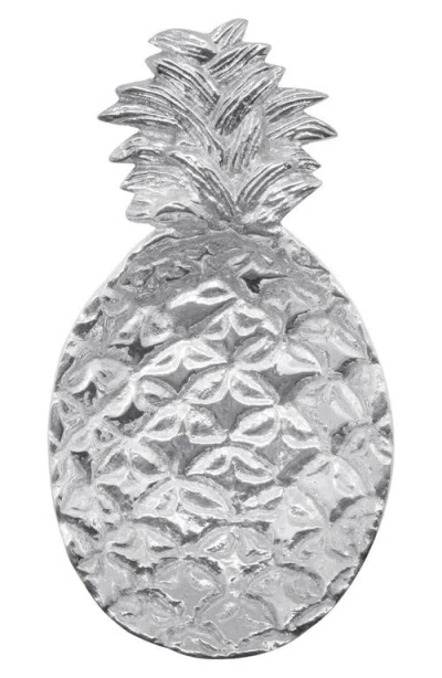 Mariposa Pineapple Trinket Sauce Dish In Silver