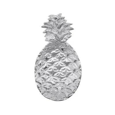 Mariposa Pineapple Trinket Sauce Dish In Silver