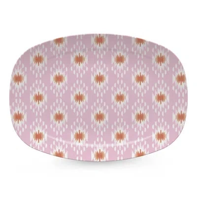 Mariposa Pink And Orange Ikat Platter
