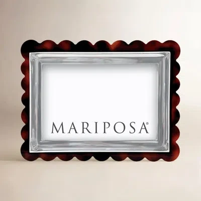 Mariposa Rectangle Red/black/silver Single Picture Frame In Black;red;silver