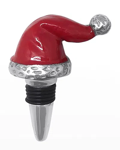 Mariposa Red Santa Hat Bottle Stopper