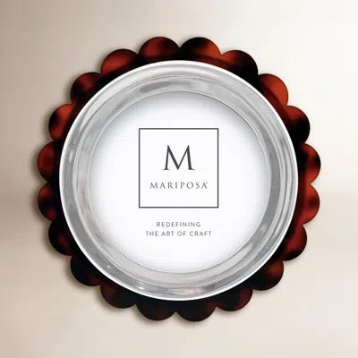Mariposa Round Red/black/silver Single Picture Frame In Black;red;silver