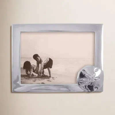 Mariposa Sand Dollar Picture Frame In Silver
