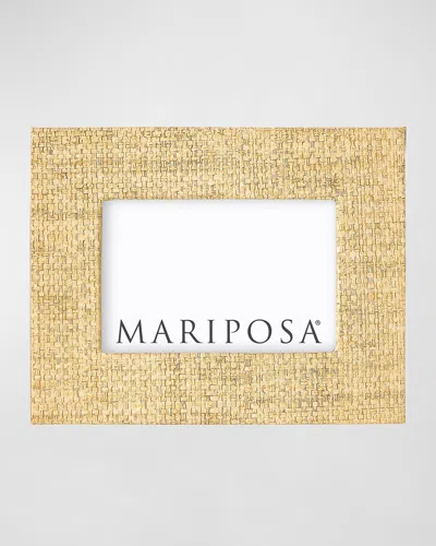 Mariposa Sand Faux-grasscloth Photo Frame, 4" X 6" In Neutral