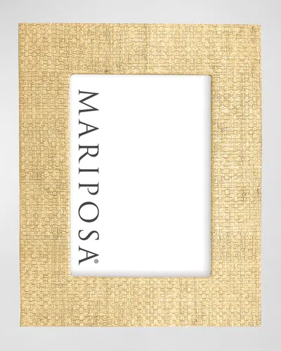 Mariposa Sand Faux-grasscloth Photo Frame, 5" X 7" In Neutral