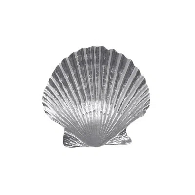 Mariposa Sand Scallop Trinket Dish In Silver