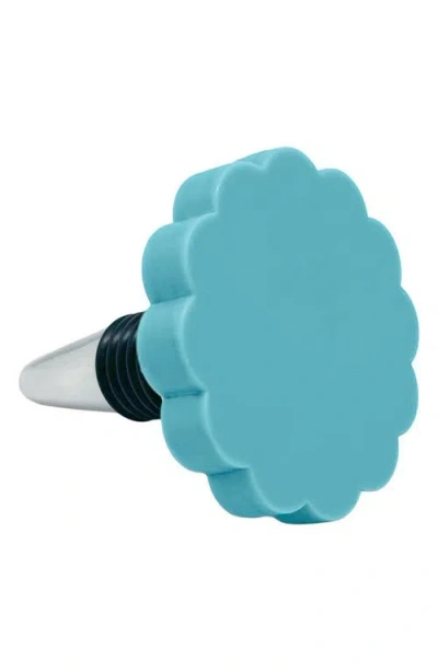 Mariposa Scallop Bottle Stopper In Blue