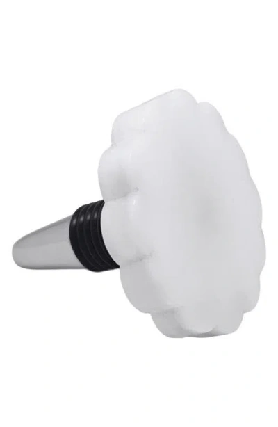 Mariposa Scallop Bottle Stopper In White