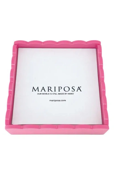 Mariposa Scallop Napkin Box Set In Pink