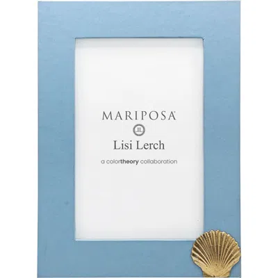 Mariposa Scallop Periwinkle 4 X 6-inch Picture Frame In Blue
