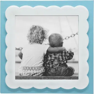 Mariposa Scalloped 4 X 4-inch Picture Frame In Blue