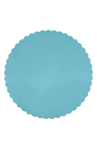 Mariposa Scalloped Set Of 2 Placemats In Blue