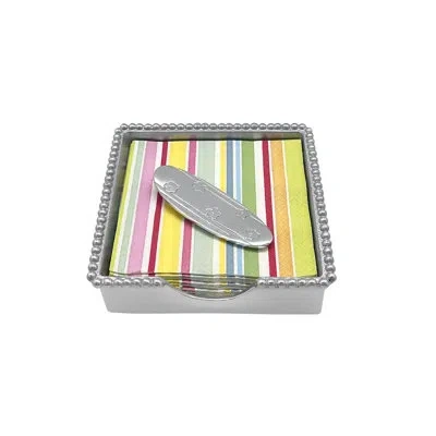 Mariposa Seaside Aluminum Napkin Holder In Silver