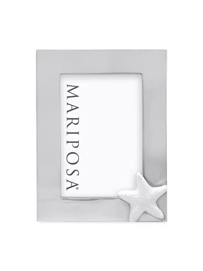 Mariposa Seaside Aqua Starfish Frame In White
