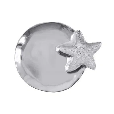 Mariposa Seaside Starfish Platter In Silver