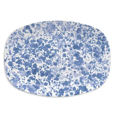 Mariposa Shades Of Blue Splatter Platter