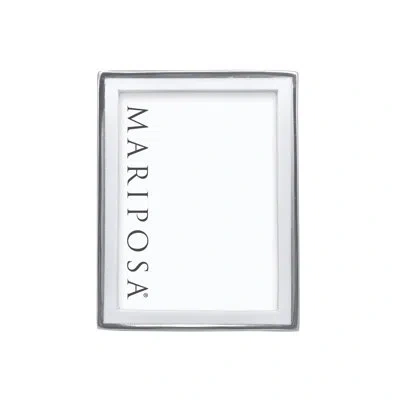 Mariposa Signature Metal Picture Frame In White;silver